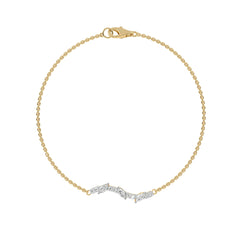 1/4 CT. Round and Marquise Natural Diamond Bracelet