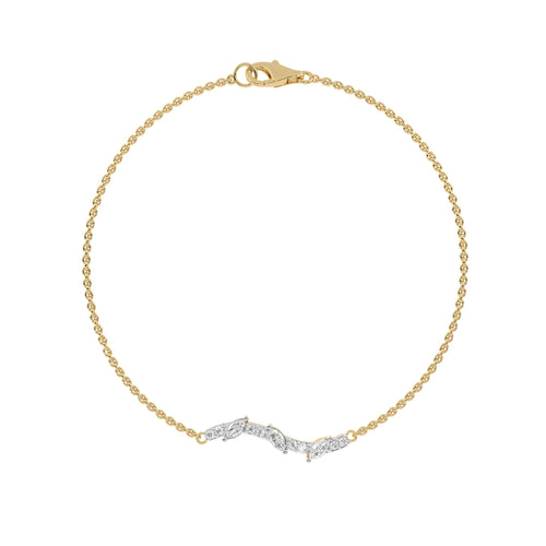 1/4 CT. Round and Marquise Natural Diamond Bracelet