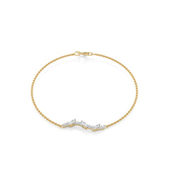 1/4 CT. Round and Marquise Natural Diamond Bracelet