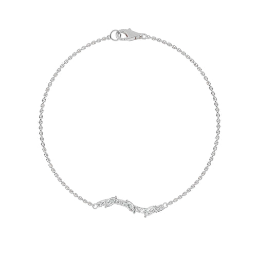 1/4 CT. Round and Marquise Natural Diamond Bracelet