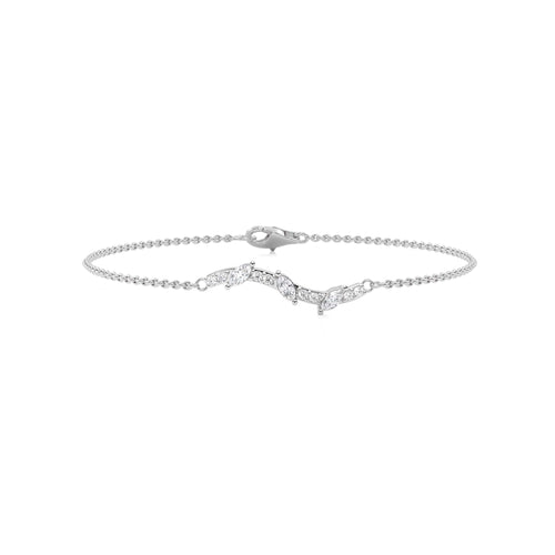 1/4 CT. Round and Marquise Natural Diamond Bracelet