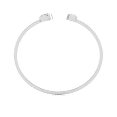 2 3/4 CT. Pear and Emerald  Toi et Moi Lab Created Diamond Bangle Bracelet