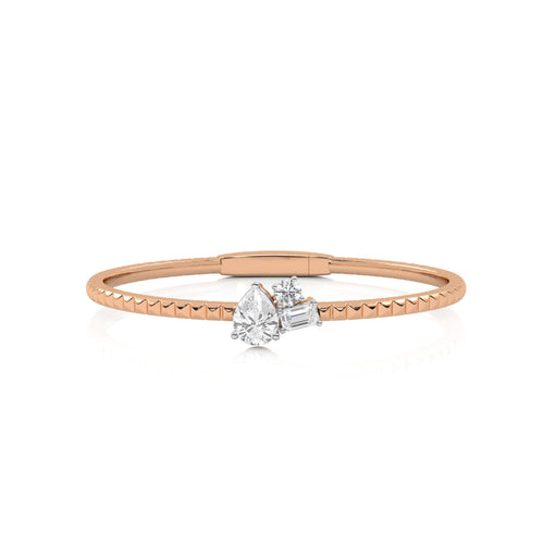 1 1/2 CT. Three Stone Lab Created Diamond Bangle Bracelet