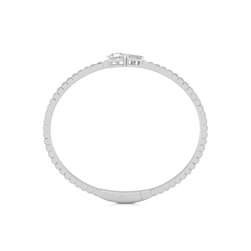 1 1/2 CT. Three Stone Lab Created Diamond Bangle Bracelet