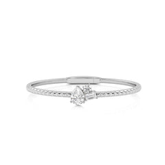 1 1/2 CT. Three Stone Lab Created Diamond Bangle Bracelet