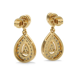 1/2 CT. Pear Shape Teardrop Natural Diamond Earrings