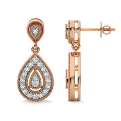 1/2 CT. Pear Shape Teardrop Lab Created Diamond Earrings