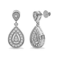 1/2 CT. Pear Shape Teardrop Natural Diamond Earrings