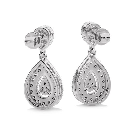 1/2 CT. Pear Shape Teardrop Natural Diamond Earrings