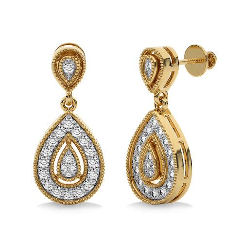 1/2 CT. Pear Shape Teardrop Lab Created Diamond Earrings