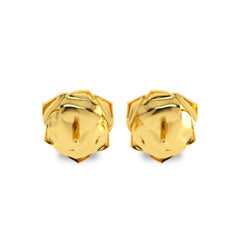 1/4 CT. Lab Created Round Solitaire Diamond Studded Rose Flower Stud Earrings
