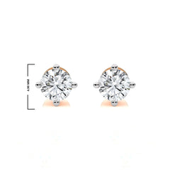 1/3 CT. Classic Solitaire Round Lab Created Diamond Stud Earrings