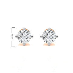 1/3 CT. Classic Solitaire Round Diamond Stud Earrings