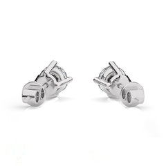 1/3 CT. Classic Solitaire Round Lab Created Diamond Stud Earrings