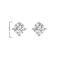 1/4 CT. Classic Solitaire Round Diamond Stud Earrings