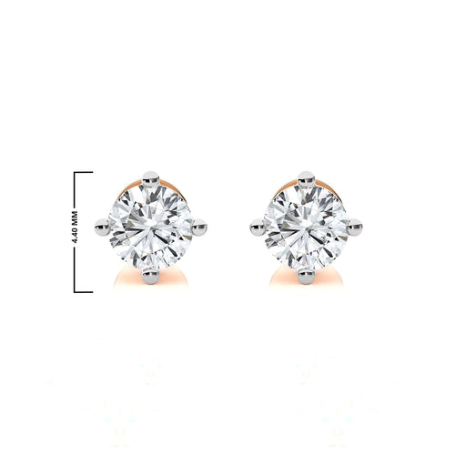 1/4 CT. Classic Solitaire Round Diamond Stud Earrings