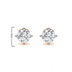 1/4 CT. Classic Solitaire Round Lab Created  Diamond Stud Earrings