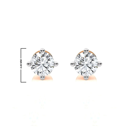 1/4 CT. Classic Solitaire Round Lab Created  Diamond Stud Earrings