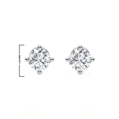 1/4 CT. Classic Solitaire Round Lab Created  Diamond Stud Earrings