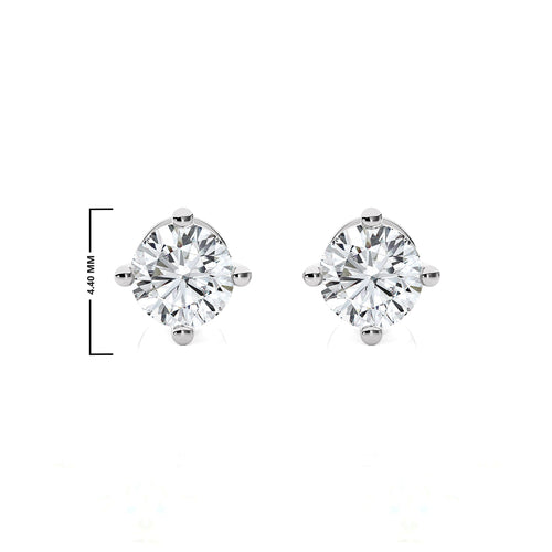 1/4 CT. Classic Solitaire Round Lab Created  Diamond Stud Earrings