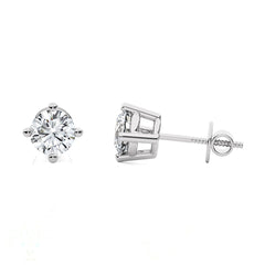 1/4 CT. Classic Solitaire Round Natural Diamond Stud Earrings