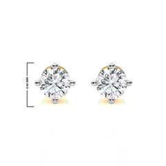 1/4 CT. Classic Solitaire Round Lab Created  Diamond Stud Earrings