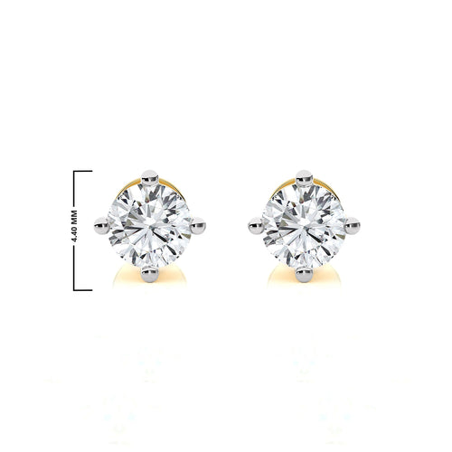 1/4 CT. Classic Solitaire Round Lab Created  Diamond Stud Earrings