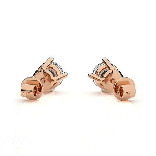 1 CT. Classic Solitaire Round Lab Crearted Diamond Stud Earrings