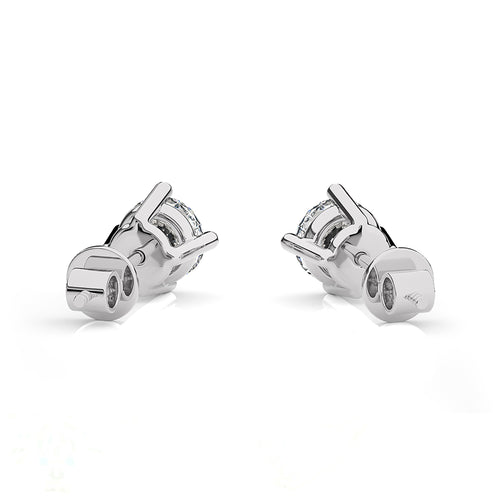 3/4 CT. Classic Round Natural Diamond Stud Earrings