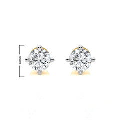 3/4 CT. Classic Round Natural Diamond Stud Earrings