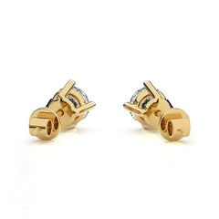 1/2 CT. Classic Solitaire Round Lab Created Diamond Stud Earrings