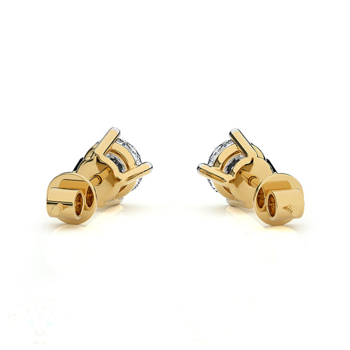 1/2 CT. Classic Solitaire Round Lab Created Diamond Stud Earrings