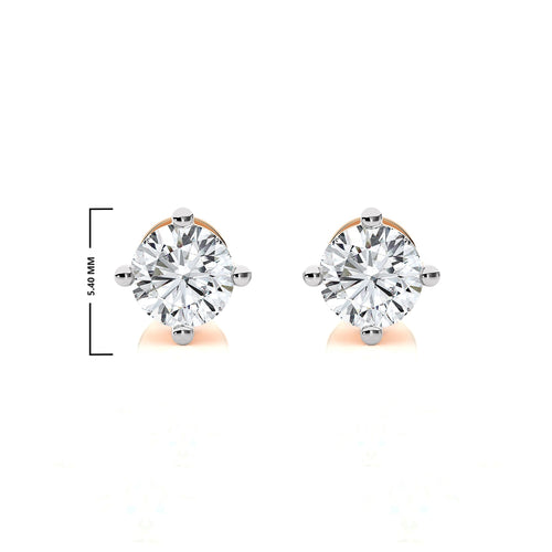 1/2 CT. Classic Round Natural Diamond Stud Earrings