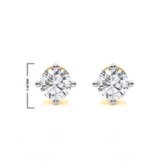 1/2 CT. Classic Round Natural Diamond Stud Earrings