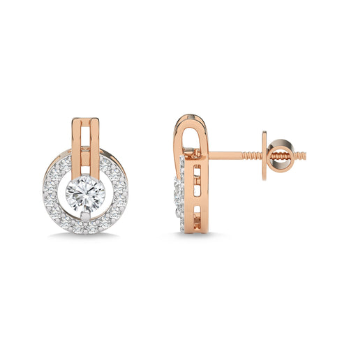 1/2 CT. Round Natural Diamond Timeless Stud Earrings