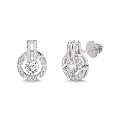 1/2 CT. Round Natural Diamond Timeless Stud Earrings