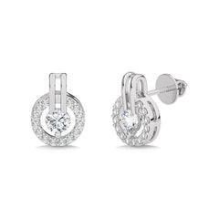 1/2 CT. Round Natural Diamond Timeless Stud Earrings
