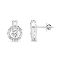 1/2 CT. Round Natural Diamond Timeless Stud Earrings