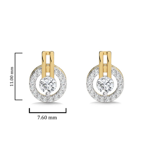 1/2 CT. Round Natural Diamond Timeless Stud Earrings