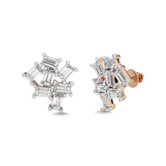 7/8 CT. Baguette Lab Created Diamond Earrings