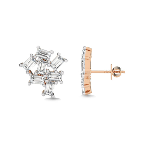 7/8 CT. Baguette Natural Diamond Earrings