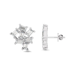 7/8 CT. Baguette Natural Diamond Earrings