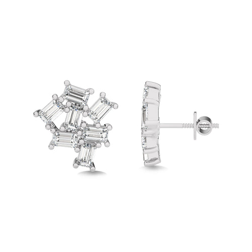 7/8 CT. Baguette Lab Created Diamond Earrings