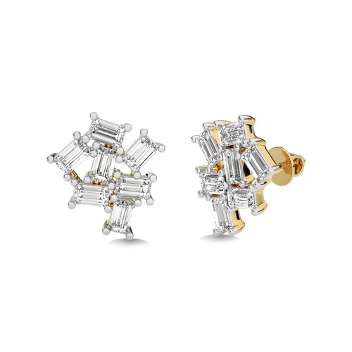 7/8 CT. Baguette Natural Diamond Earrings