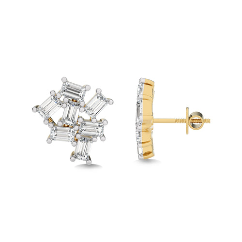 7/8 CT. Baguette Natural Diamond Earrings