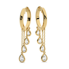 3/4 Ct. Pear Natural Diamond Dangle Earrings
