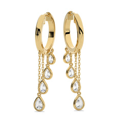 3/4 Ct. Pear Lab Created Diamond Dangle Earrings