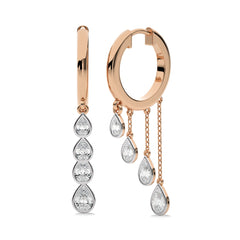 3/4 Ct. Pear Lab Created Diamond Dangle Earrings