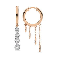 3/4 Ct. Pear Natural Diamond Dangle Earrings