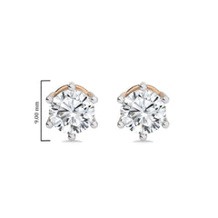 1 1/4 CT. Round Lab Created Diamond Stud Earrings